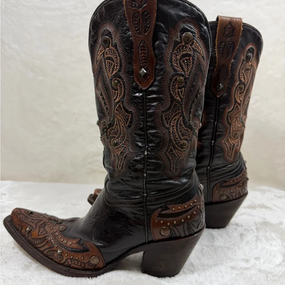 Brown Leather Western Boots - Picture 8 of 10